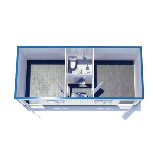 İki Odalı WC + Duş + Mutfa Konteyner